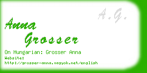 anna grosser business card